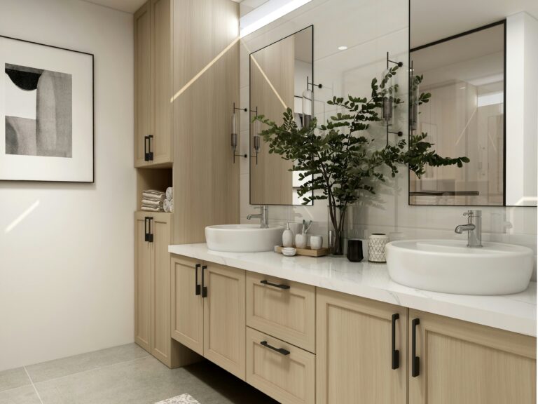 Bathroom professionally cleaned by OCD Cleaning specialists