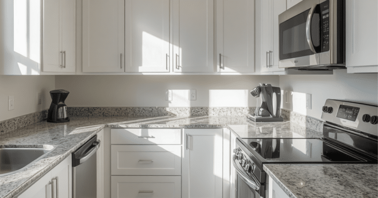 kitchen organized and clean, ready to be used