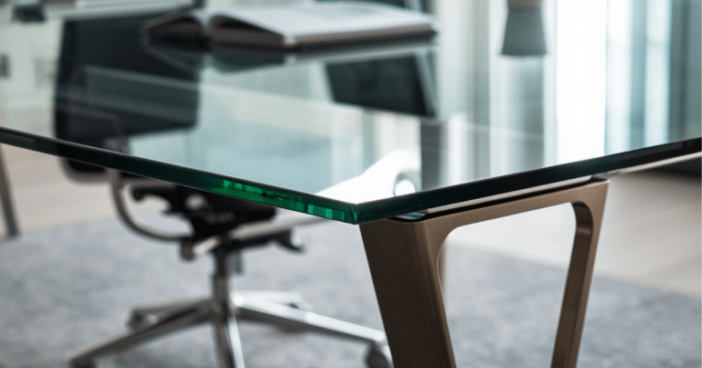 office table after a professional cleaning service