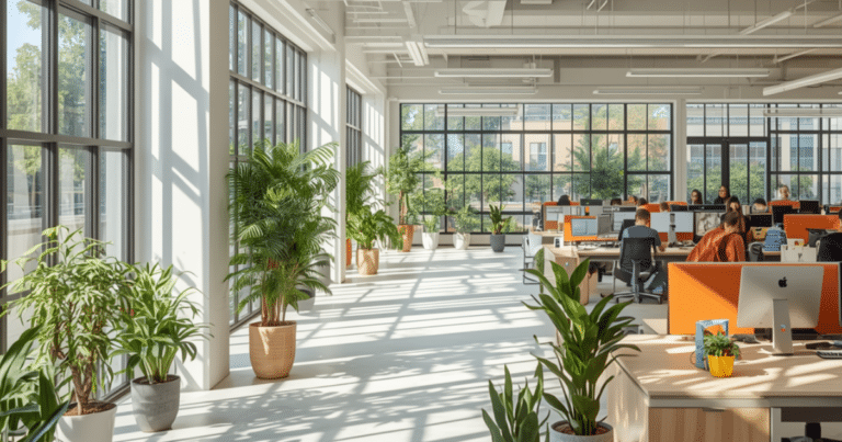 commercial space after a professional cleaning