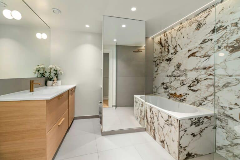 bathroom, cleaned and sanitized